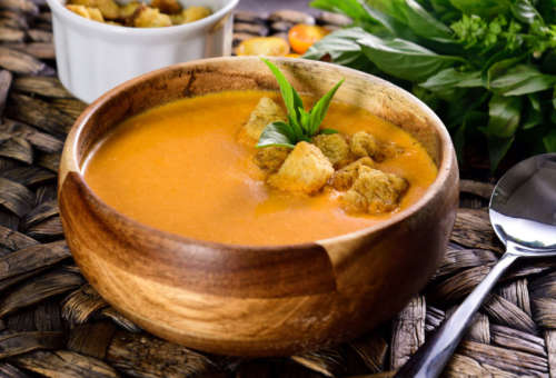 Крем-суп из печёной моркови